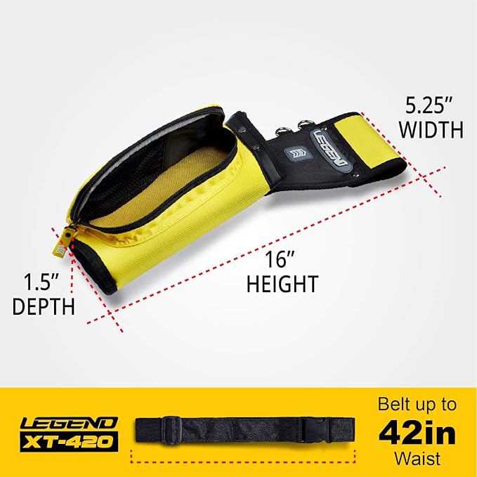 Legend XT420 Field Quiver - Left or Right-Handed Quiver Arrow Holder, Archery Quiver with 3 Arrow Tube, Durable Nylon Hip Quivers with Multiple Pockets for Archery Accessories, Score Card & Tools-StrideForce Fitness