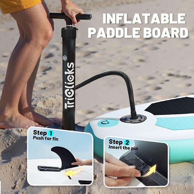 10' Inflatable Stand Up Paddle Board, Ultra-Light Wide Yoga Board for All Skill Levels with Premium SUP Paddleboard Accessories, 84L Waterproof Bag, Non-Slip Comfort Deck for Youth & Adults-StrideForce Fitness