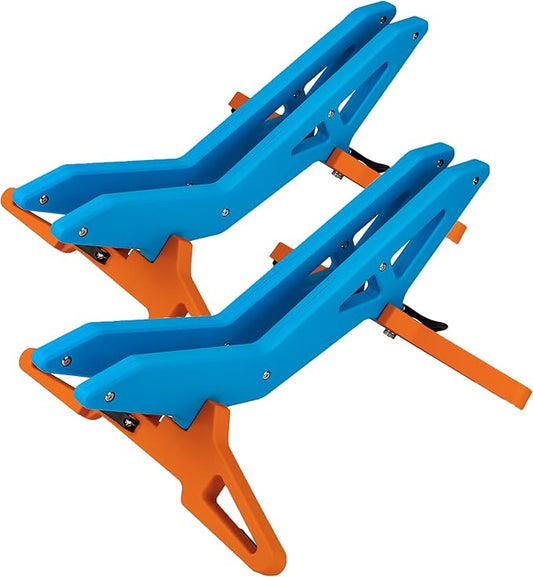 Adjustable Bike Parking Stand Fits 16-29 Inch Bicycles, Compatible with 23c-3.0 Tire Width – Heavy-Duty Plastic, Easy Installation, Stylish Two-Tone Design (Blue&Orange(2 Pack))-StrideForce Fitness