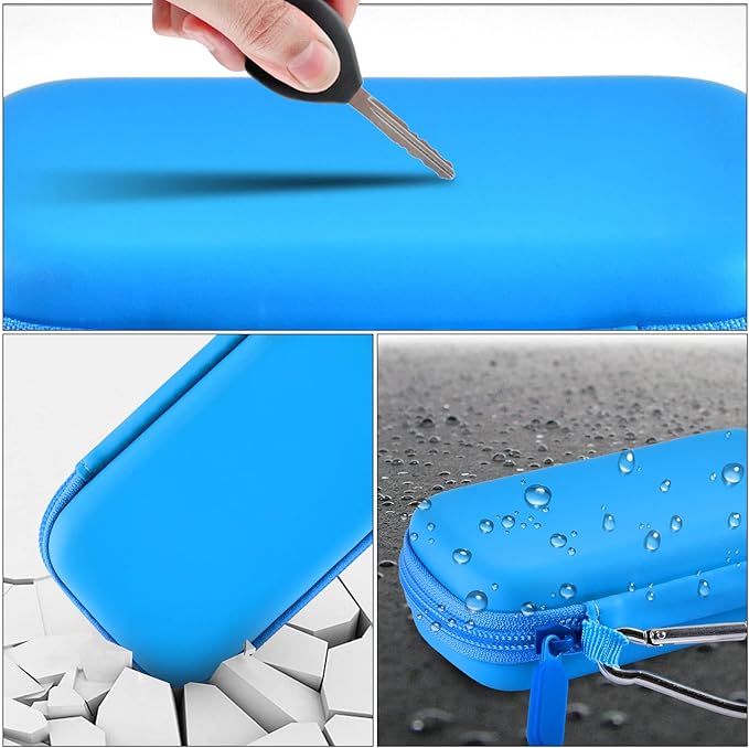 MP3 & MP4 Player Case for SOULCKER/G.G.Martinsen/Grtdhx/iPod Nano/Sandisk Music Player/Sony NW-A45 Music Players with Bluetooth. Fit for Earbuds, USB Cable, Memory Card - Blue+Inside Black-StrideForce Fitness