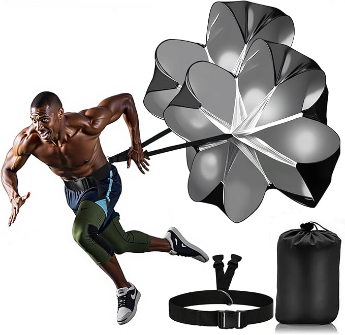 Running Speed Training, 56 inch Speed Drills Resistance Parachute Running Sprint Chute Soccer Football Sport Speed Training-StrideForce Fitness