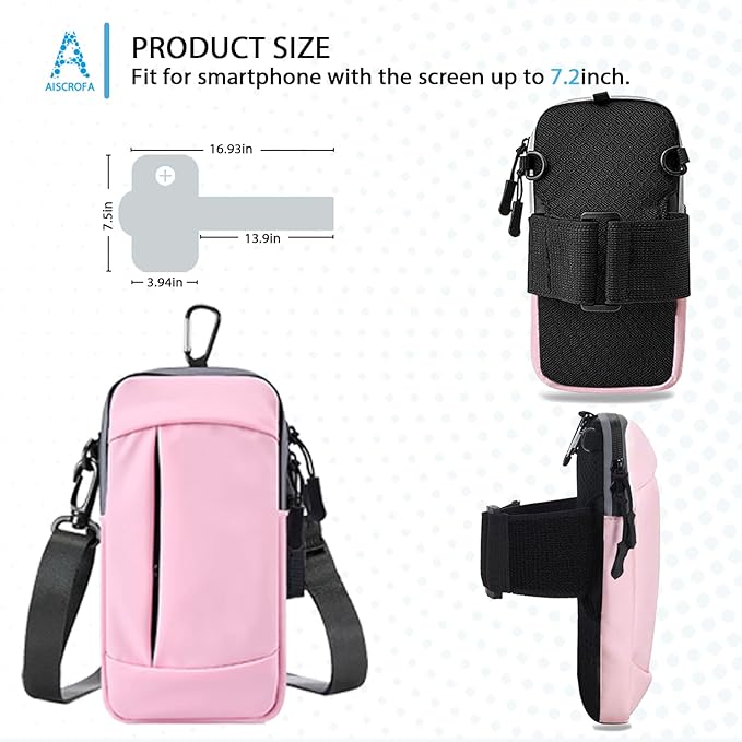 Phone Holder Arm Bands for Running Armband Small Crossbody Bags for Women Kids,iPhone 15 14 13 12 11 Pro Max Xs Xr X 6 7 8 Plus SE Mini Galaxy Ultra Edge S24 S23 Note-StrideForce Fitness
