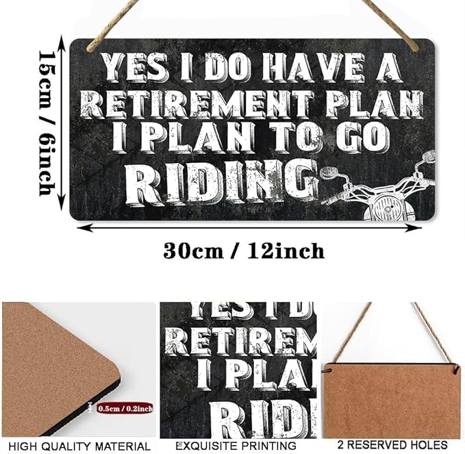 Motorcycle Sign Motorcycle Gifts Man Cave Plaques Motorcycle Signs Garage Gifts For Dad Motorcycle Decor Motorcycle Accessories Men Gifts For Dad Grandad Brother Retirement Gifts Motorcycle Lovers 6" X 12"-StrideForce Fitness