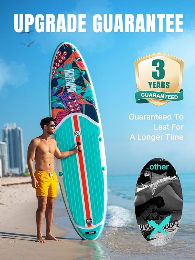 Niphean Inflatable Stand Up Paddle Board with SUP Accessories, Anti-Slip EVA Deck, 10’6’’ Inflatable Paddle Boards for Adults & Youth of All Skill Levels-StrideForce Fitness