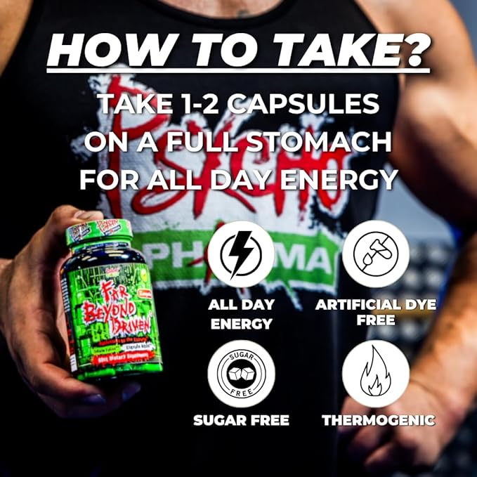 Psycho Pharma Far Beyond Driven, for Increased Energy to Burn with Improved Focus, Positive Mood.-StrideForce Fitness