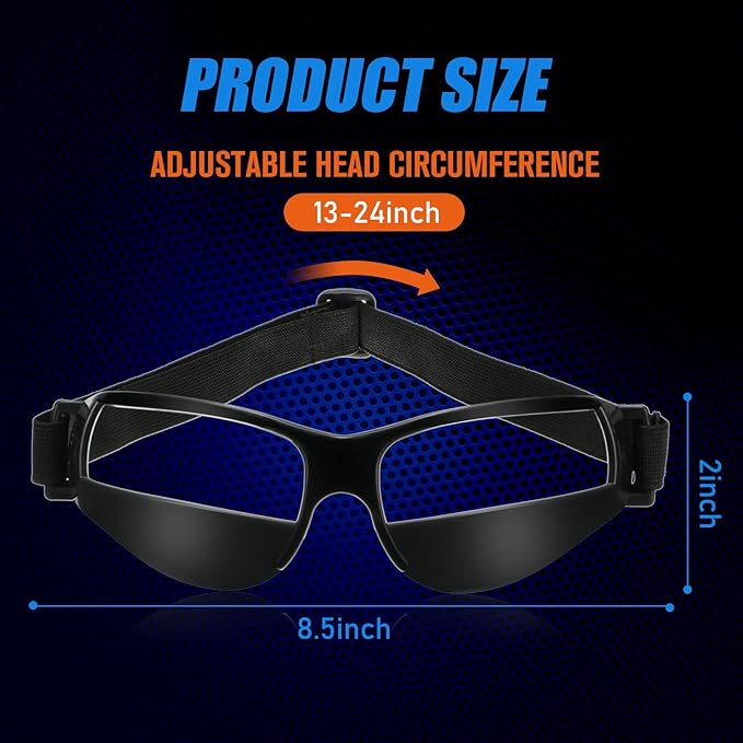 Dribbling Goggles Basketball Sports Glasses Adjustable Dribbling Black Goggles Basketball Training Equipment-StrideForce Fitness