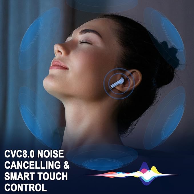 Wireless Earbuds, Bluetooth 5.3 Ear Buds LED Power Display Headphones Bass Stereo, Bluetooth Earbuds in-Ear Noise Cancelling Mic, 40H Playback Mini Case IP7 Waterproof Sports Earphones for Android iOS-StrideForce Fitness