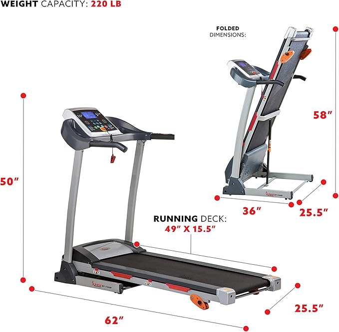 Sunny Health & Fitness Smart Wi-Fi Treadmills-StrideForce Fitness