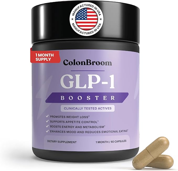 ColonBroom GLP-1 Weight Management Supplement for Women & Men - GLP1 Supports Gut Health, Metabolic Wellness & Appetite Regulation for Diet - Vegan, Gluten-Free, Non-GMO Diet Fiber Capsules - 60 Count-StrideForce Fitness