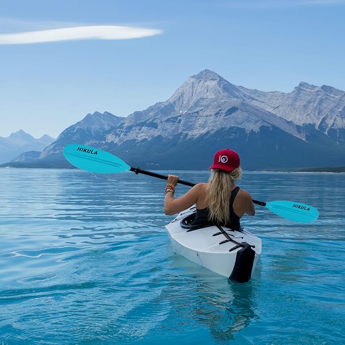 Kayak Paddle 4 Pieces Aluminum Shaft and PP Blade Floating 86.6in/220cm, 90.5inch/230cm Lightweight Oars-StrideForce Fitness