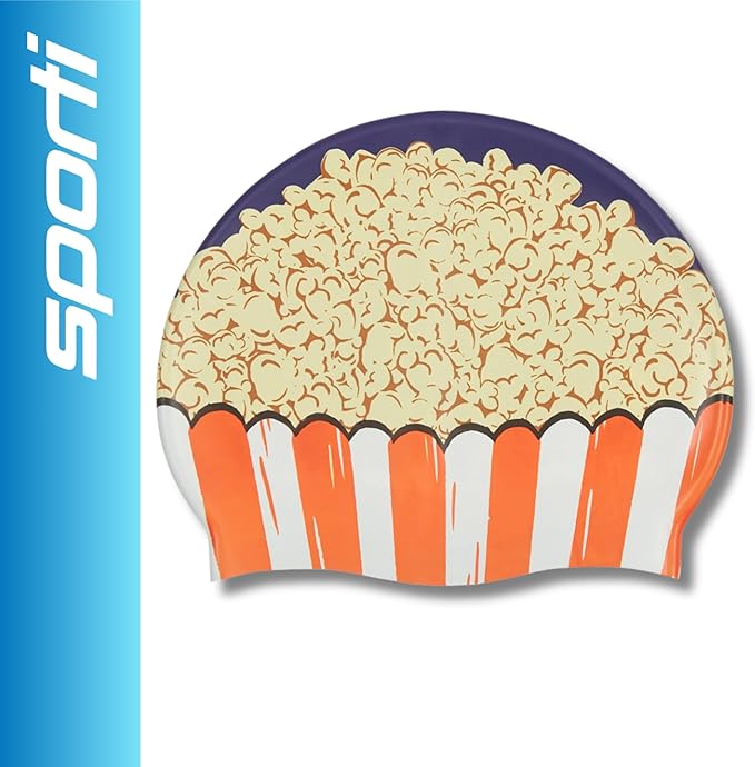 Sporti Silicone Swim Cap for Kids, Unisex Youth Swimming Cap, Protection Bathing Caps for Your Children, Aged 2-10-StrideForce Fitness