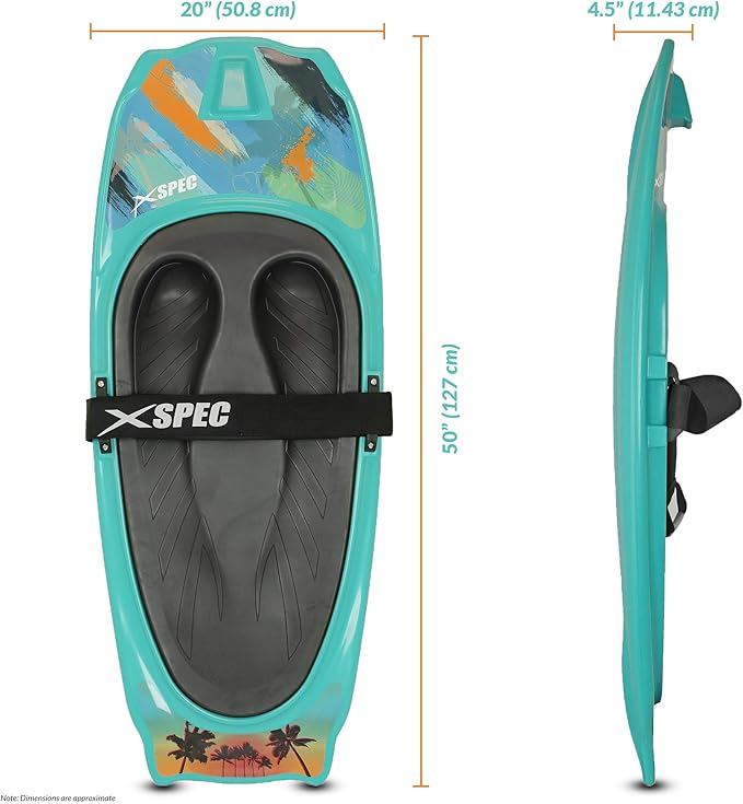 Xspec Kneeboard with Hook Strap for Knee Surfing Boating Waterboarding Kneeling with Padded Foam Surface for Kids, Teens & Adults-StrideForce Fitness