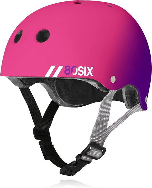 80SIX Triple Certified Multisport Helmet - Ideal for Bike, Scooter, Skateboard, Roller Skate and Inline Skate-StrideForce Fitness