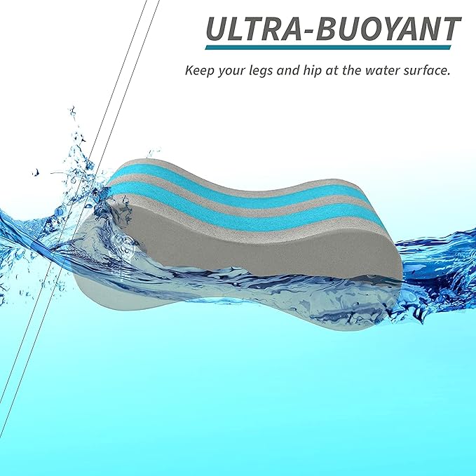 Sunlite Sports EVA 5-Layer Pull Buoy Leg Float - Pool Training Aid, Legs and HIPS Support for Adults, Kids, and Beginners, for Swimming Stroke-StrideForce Fitness