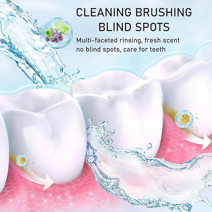 Mini Mouthwash Travel Size,Grape Flavor Portable Individual Travel Mouth Wash for Fresh Breath, Refreshing Long Lasting Gentle Oral Care Mouthwash Packs(Pack of 20)