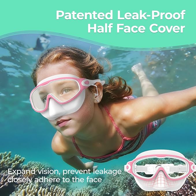 Swim Goggles for Kids 3-15 with Earplugs Large Frame Anti-Fog/UV Swimming Goggles for Boys Girls Toddler 2PCS-StrideForce Fitness