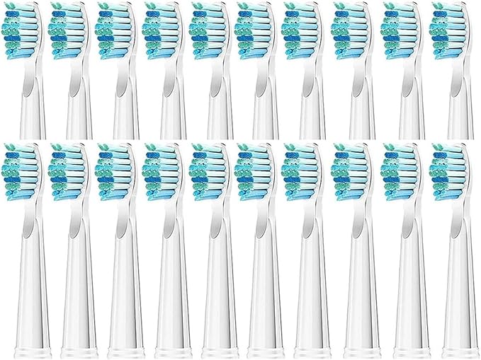 Replaceable Brush Heads Bristle Refill ，Compatibility for Seago/Fairywill Electric Toothbrush FW/SG 507/508/515/551/917/959(Whtie 20)