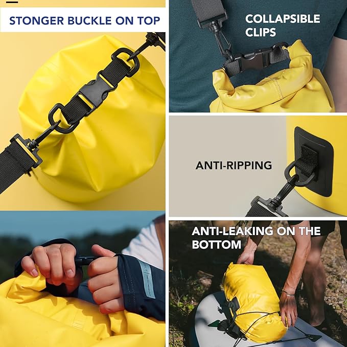 Unigear Dry Bag Waterproof, 2L/5L/10L/20L/30L/40L Floating and Lightweight Bags for Kayaking, Boating, Fishing, Swimming and Camping with Waterproof Phone Case-StrideForce Fitness