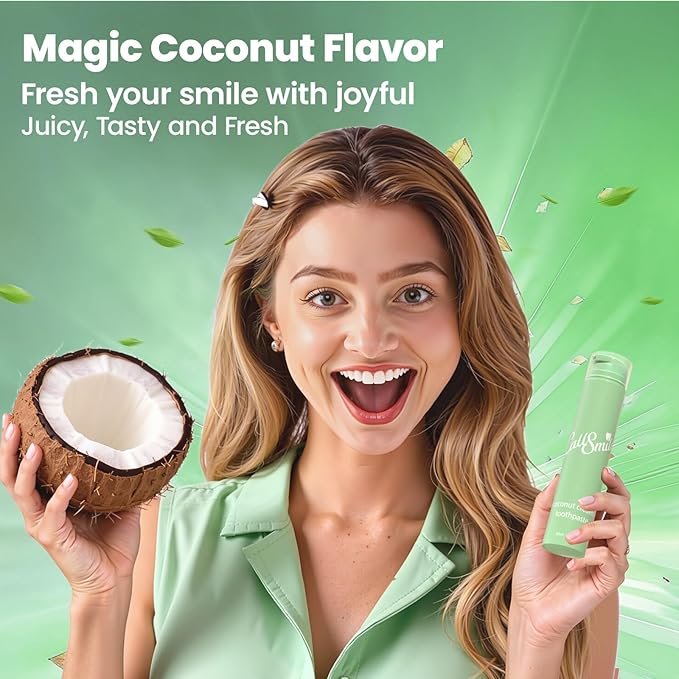 CALLSMILE Fluoride-Free Toothpaste, Easy-Press Pump, 60g - Fruity Flavors, No SLS, Non-Toxic, No Sweeteners, for Adults & Kids, Gentle for Sensitive Teeth, Coconut-Flavored