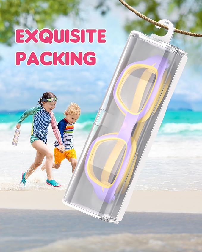 Kids Swim Goggles,Swimming Goggles for Kids 6-14, Anti-Fog UV Protection Pool Glasses for Boys Girls-StrideForce Fitness