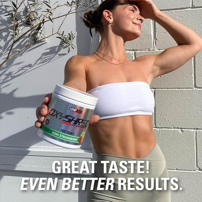 EHP Labs OxyShred Pre Workout Powder - Preworkout Powder with L Glutamine & Acetyl L Carnitine, Energy Boost Drink - Kiwi Strawberry, 60 Servings-StrideForce Fitness
