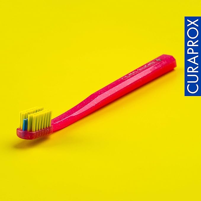 Curaprox CS 5460 Orthodontic Toothbrush – Adult Braces Care | Gentle Cleaning with Bracket Groove | Random Color | Single Pack