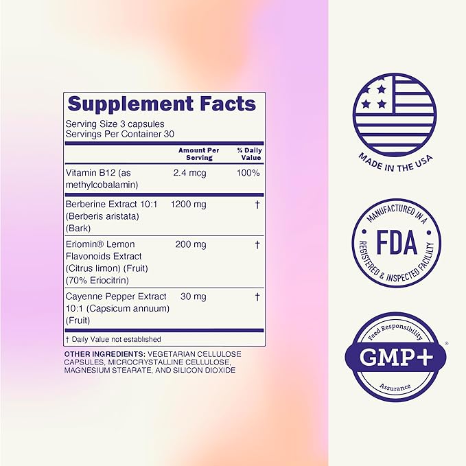 GLP-1 Boost Supplement for Women and Men – Hunger & Metabolism Support with Eriomin, Berberine & Capsaicin – Expert-Formulated to Support GLP1 Naturally – 1 Capsule Before Meals (90 Capsules)-StrideForce Fitness