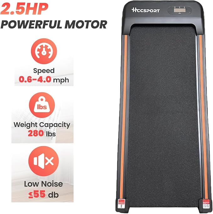 Foldable Treadmill with Incline Treadmill with Home Removable Desk Workstation 3.0 HP 3 in 1 Folding Small Compact Walking Treadmills 300 Lbs Capacity for Home Office-StrideForce Fitness