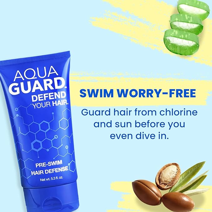 AQUA GUARD Swimmers Essential Hair Protection Bundle | Prevents Chlorine Damage + Softens Hair While Swimming | Color Safe, Leaves Hair Smelling Great | Made in California-StrideForce Fitness