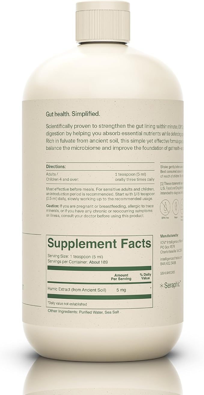 ION* Intelligence of Nature Gut Support Liquid | Promotes Digestive Wellness, Strengthens Immune Function, Alleviates Gluten Sensitivity, Enhances Mental Clarity | 2-Month Supply (32 oz.)-StrideForce Fitness