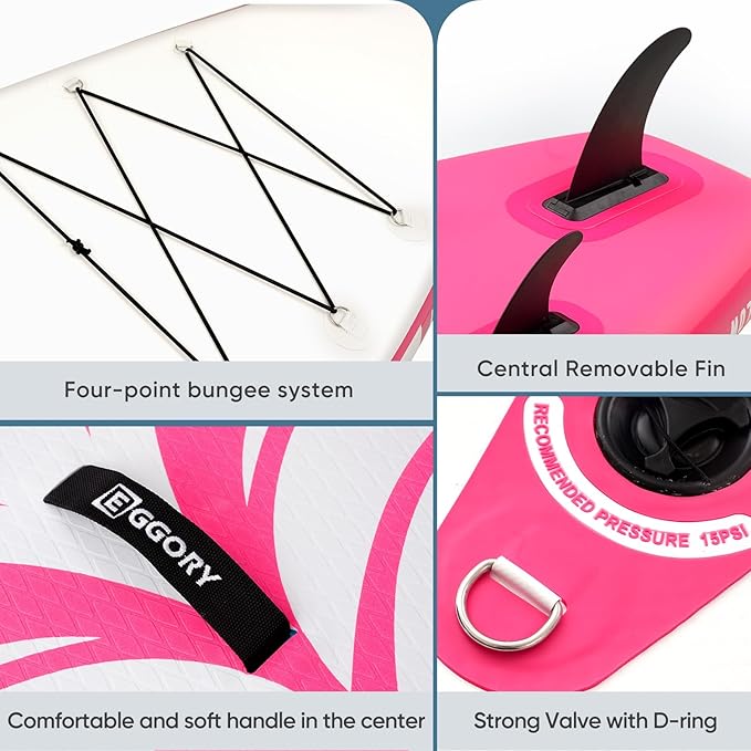 Inflatable Paddle Board,Stand Up Paddle Board Set, Extra Wide SUP Board with Removable Fin, Floating Paddle, Hand Pump, Waterproof Phone Pouch,Traveling Board-StrideForce Fitness