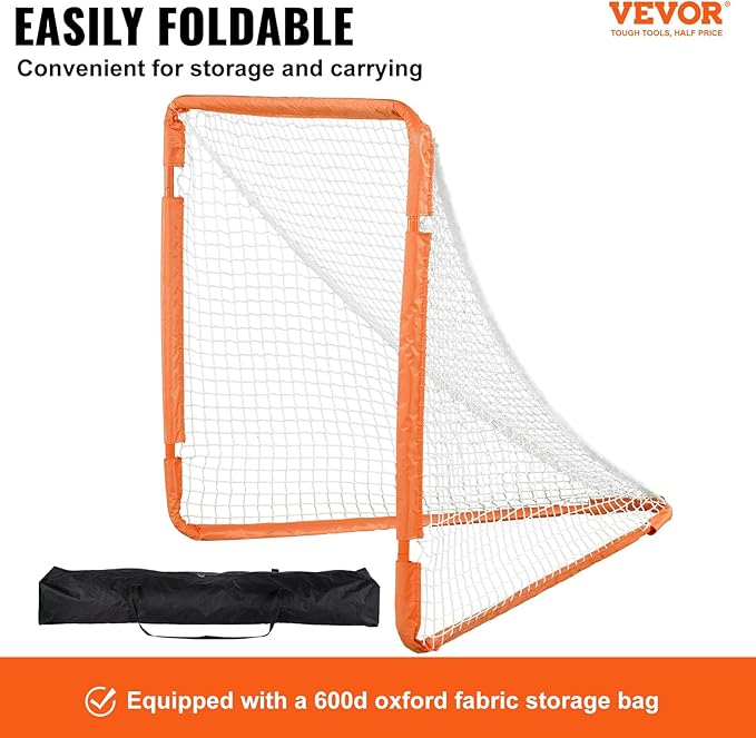 VEVOR Portable Lacrosse Goal - Complete Training Accessory Set with Extended Coverage for Youth and Adults-StrideForce Fitness
