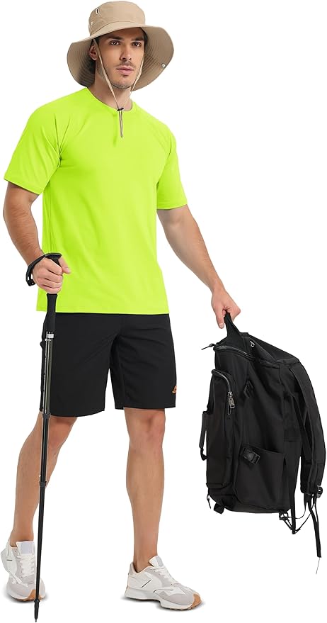 MAGCOMSEN Men's Short Sleeve UPF 50+ Sun Protection Shirts Quick Dry Athletic T-Shirt Hiking Running Swimming Rash Guard-StrideForce Fitness