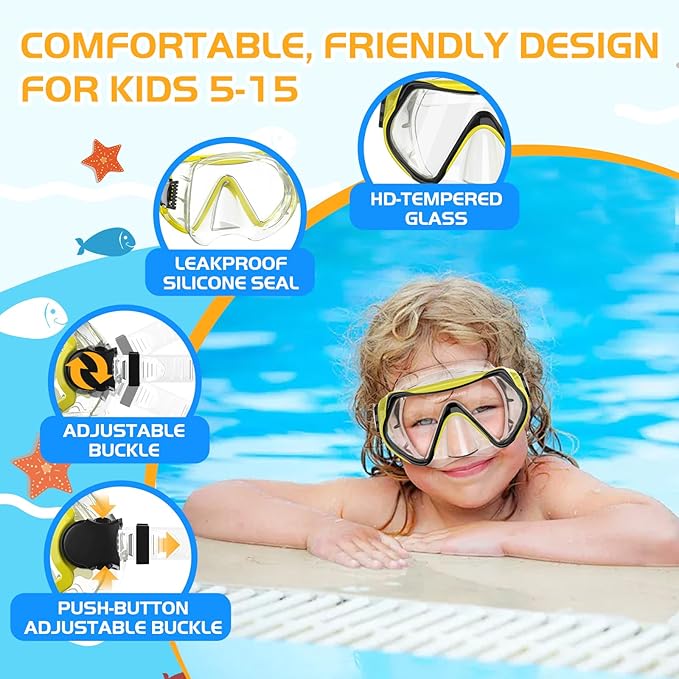 Snorkeling Gear, Dry Snorkel Set180° Panoramic Wide View,Anti-Fog Scuba Diving Mask, Professional Snorkeling Gear for Free Breathing, Swimming, Diving-StrideForce Fitness