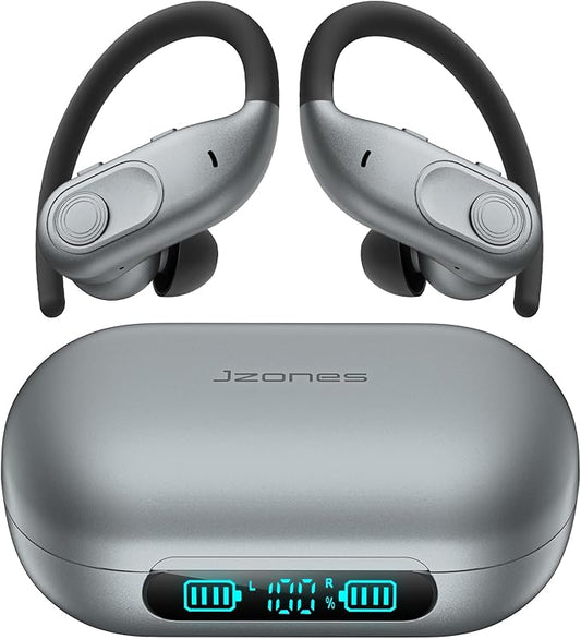 Wireless Earbuds Bluetooth Headphones 130Hrs Playtime with 2500mAh Wireless Charging Case LED Diaplay Hi-Fi Waterproof Over Ear Earphones for Sports Running Workout Gaming-StrideForce Fitness