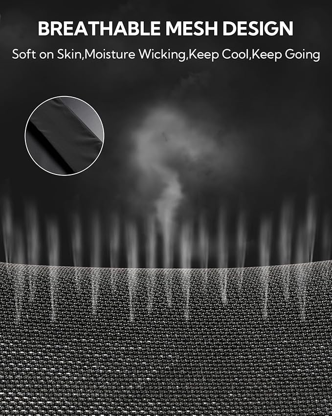 WATERFLY Running Belt Fanny Pack: Slim Breathable 4 Pocket Waist Bag for Men Women Sport Workout Exercise Fitness Phone Holder - Runner Marathon Jogging Waistband Fits ALL Phones Black-StrideForce Fitness