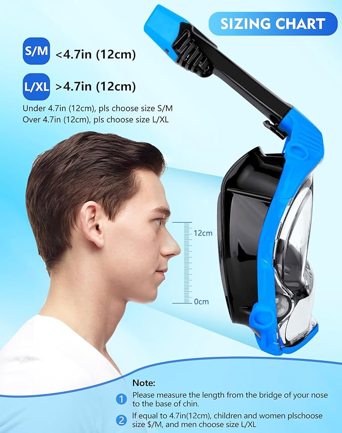 VGKE Full Face Snorkel Mask for Adults, 180 Degree HD Panoramic View Snorkeling Gear with Waterproof Phone Pouch, Anti-Leak & Anti-Fog, Breathe Freely Suitable for Men/Women-StrideForce Fitness