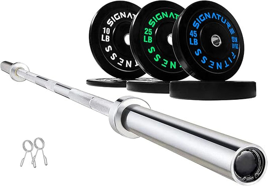 Olympic Bumper Plates Set, 2" Weight Plates for Strength Training & Weightlifting, Paris or Set or Set with Barbell, Multiple Options-StrideForce Fitness