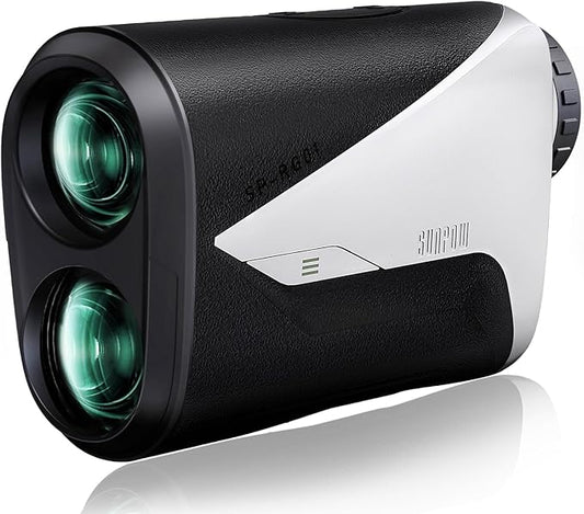SUNPOW Golf Rangefinder with Slope -1000 Yards Range Finder with Flag Pole Locking Vibration-7X Magnification Rechargeable Golf Range Finders for Hunting-StrideForce Fitness