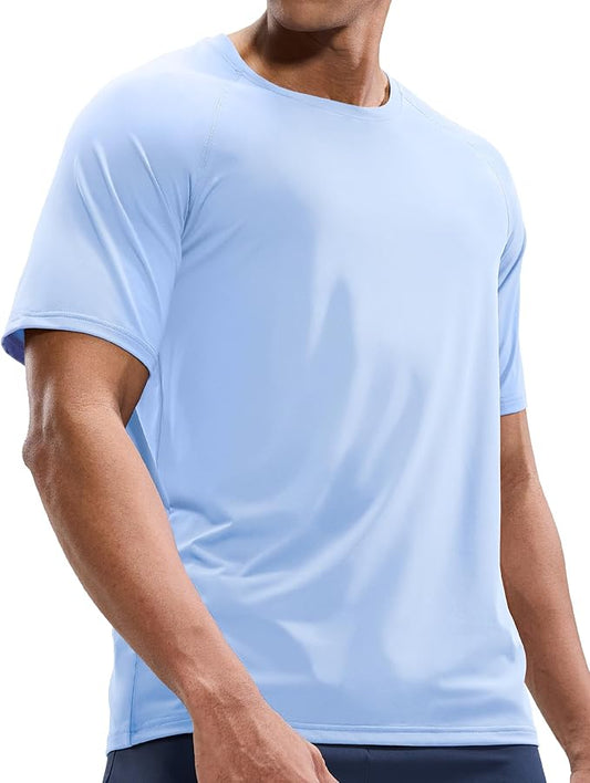 MIER Men's Dry Fit Workout T-Shirts Athletic Running Tee Short Sleeve Crew Neck Gym Tops, Polyester, Moisture Wicking-StrideForce Fitness