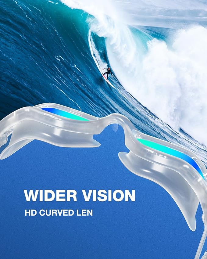 ZIONOR G1 Lite Swim Goggles with Swim Cap Comfortable Anti-fog Swimming Goggles Cap Set for Adult Men Women-StrideForce Fitness