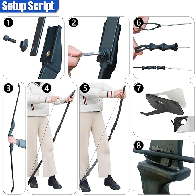 Bow and Arrow Set for Adults Beginner Teens, Dual Arrow Rest for Right and Left Handed Bows 20lbs 30lbs 40lbs Entry Level to Intermediate Archers Complete Equipped Value for Money-StrideForce Fitness