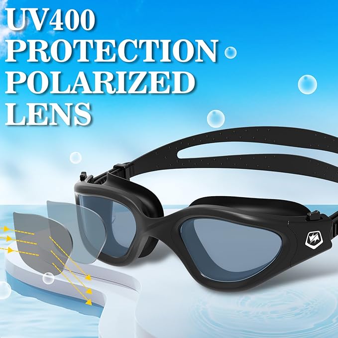 WIN.MAX Polarized Swimming Goggles Swim Pool Goggles Anti Fog Anti UV No Leakage Clear Vision for Men Women Adults Teenagers-StrideForce Fitness