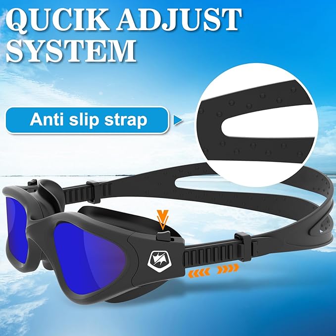 WIN.MAX Polarized Swimming Goggles Swim Pool Goggles Anti Fog Anti UV No Leakage Clear Vision for Men Women Adults Teenagers-StrideForce Fitness