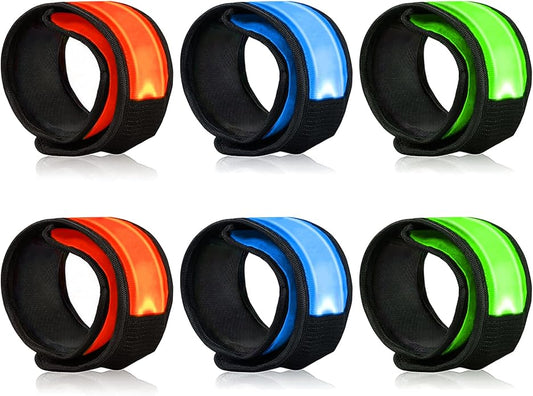 LOBKIN Safety Bracelets, LED Slap Armband Kids Walking at Night Safe LED Light Wrist Light Reflective Belt, Magic Band Running Lights for Runners-StrideForce Fitness