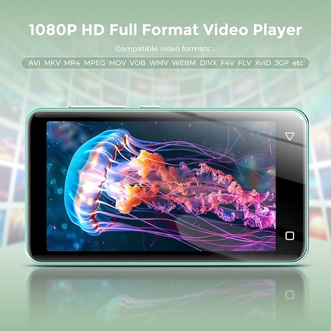 innioasis 80GB MP3 Player with Bluetooth and WiFi, MP3 Player for Kids with Spotify, Spotify Kids, Pandora, Audible, 4.0" Touch Screen Music Player with Parental Controls, Up to 1TB (White+ Green)-StrideForce Fitness