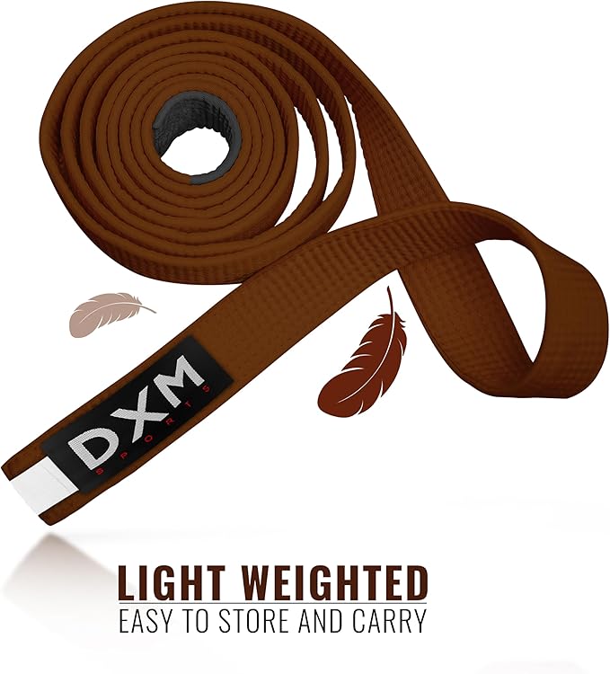 DXM SPORTS BJJ Jiu Jitsu Belt - Taekwondo Karate Belt - Martial Arts Uniform Ranking Judo Belt Double Stitched for Kids Adult-StrideForce Fitness