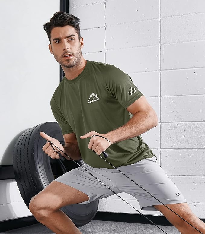 NORTHYARD Men's UPF 50+ Sun Protection Shirts Swim SPF UV Quick Dry Short Sleeve T-Shirts for Athletic Fishing Rash Guard-StrideForce Fitness