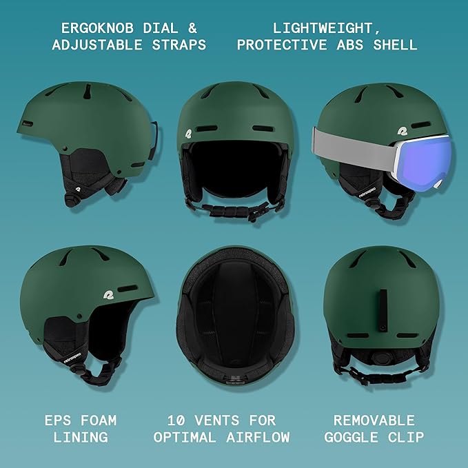 Retrospec Comstock Ski Helmet - Snowboard Helmet for Adults & Youth - Adjustable Fit Snow Helmet with Protective Shell and Breathable Vents for Men, Women, Boys & Girls-StrideForce Fitness