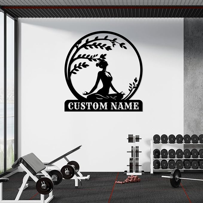 Personalized Metal Gym Sign, Custom Fitness Metal Wall Decor, Body Builder Lovers Gift, Gym Custom Unique Metal Wall Art, fitness room decor, home gym decor, gym wall art (Style-8)-StrideForce Fitness
